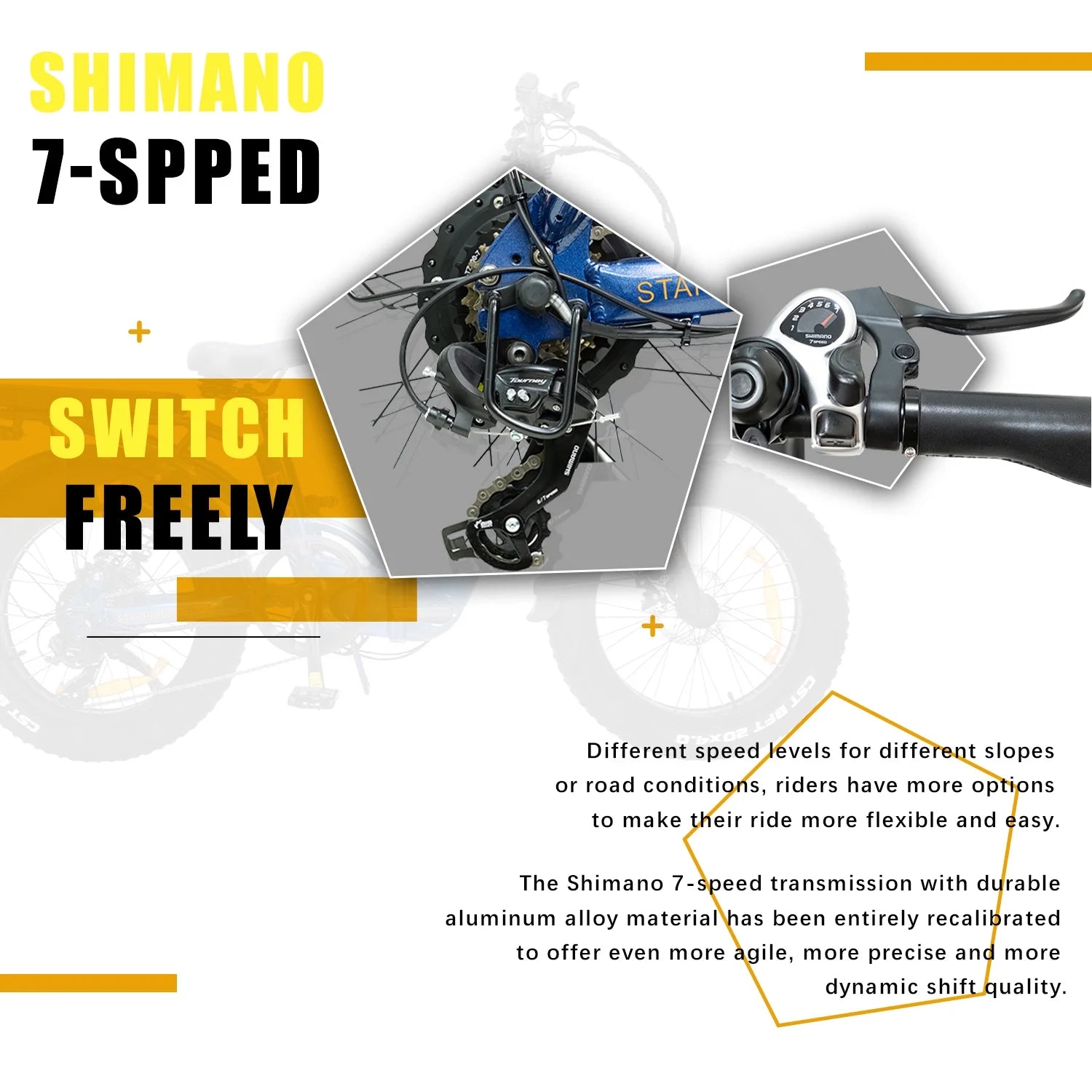20''×4.0'' Fat Tire Electric Bike with 48V 20AH Removable Battery A87770