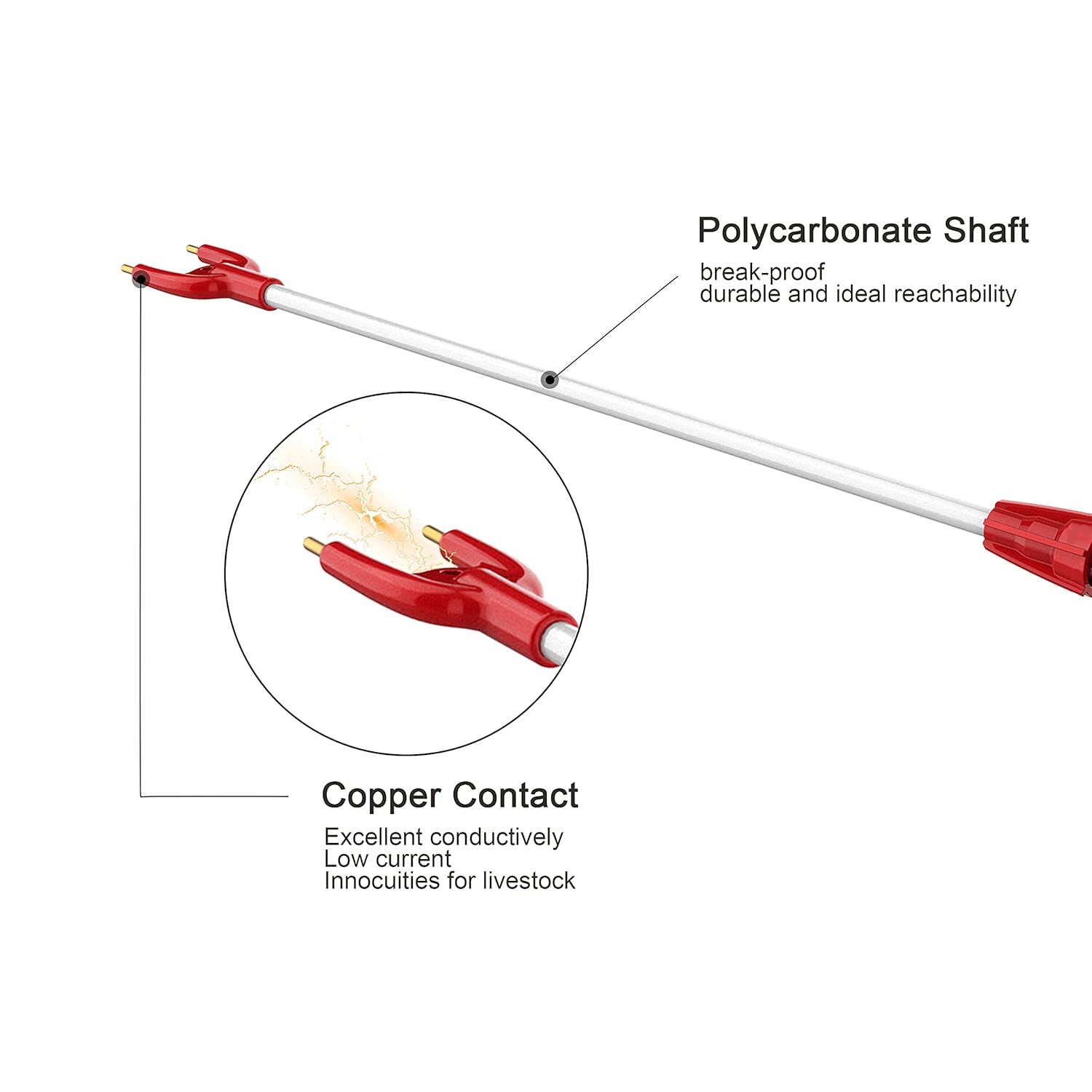 Rechargeable Electric Cattle Prod with 28in. Flexible Shaft W92627
