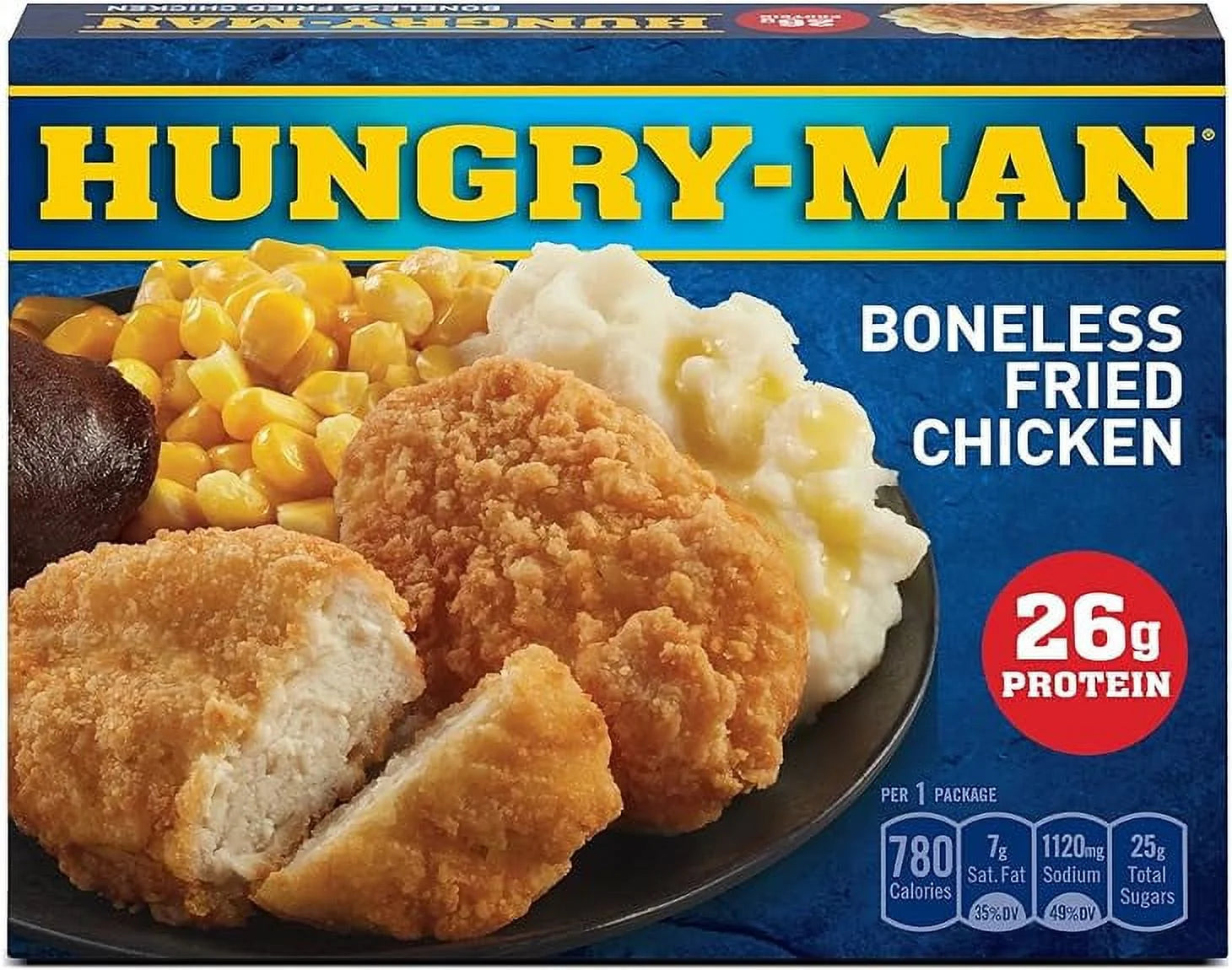 16 oz Pack of 3 Roasted Carved Turkey Dinner, 16 oz Pack of 3 Boneless Fried Chicken Frozen Dinner M344057