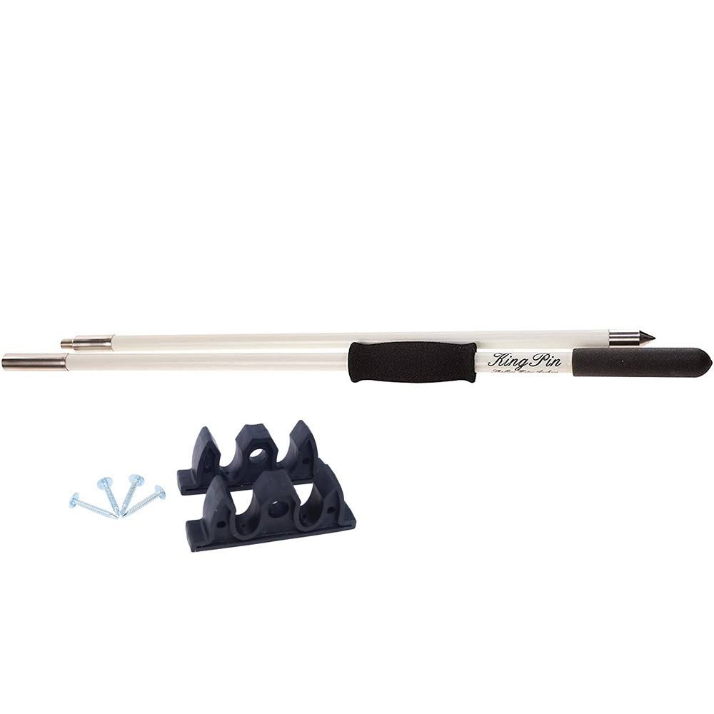 12 ft King Pin Anchor Pole - 2-Piece - White D5712