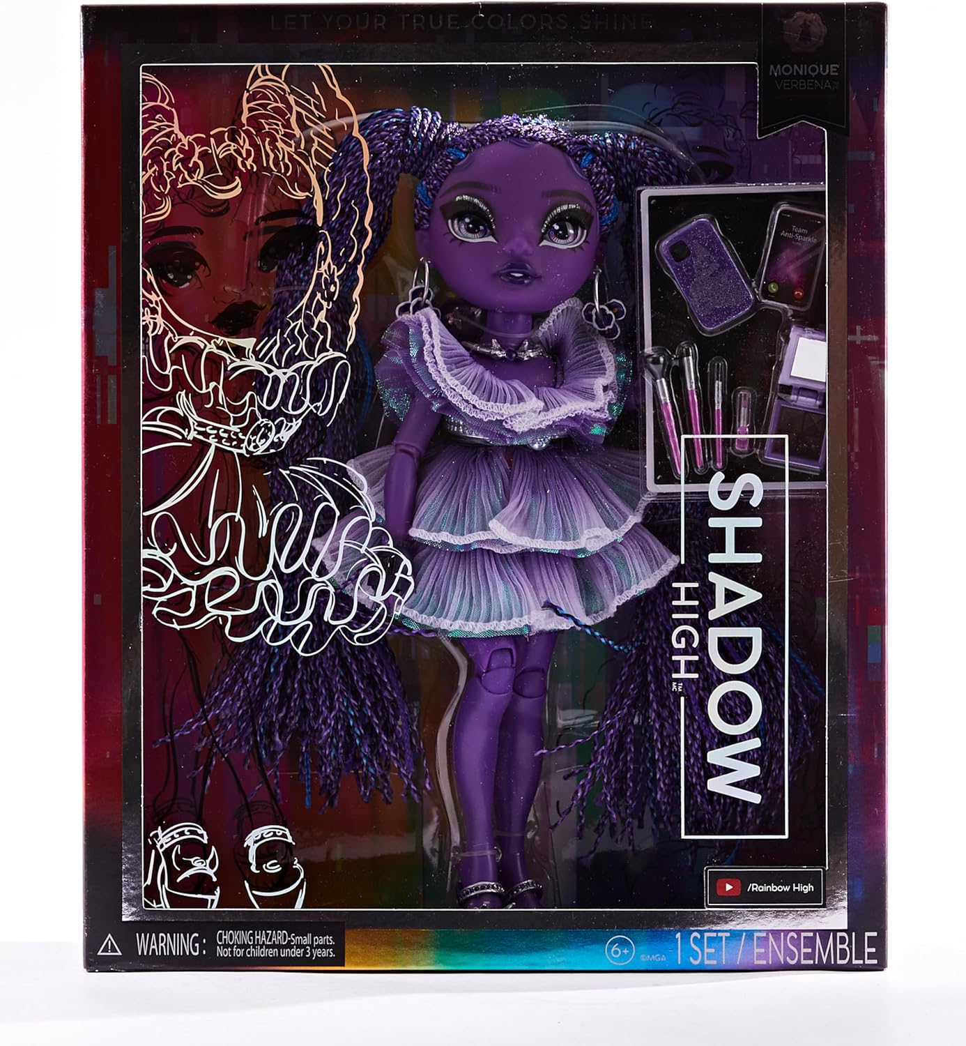 Purple Fashion Doll with 10+ Colorful Play Accessories R10452