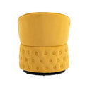 Yellow Velvet Swivel Barrel Chair B39991
