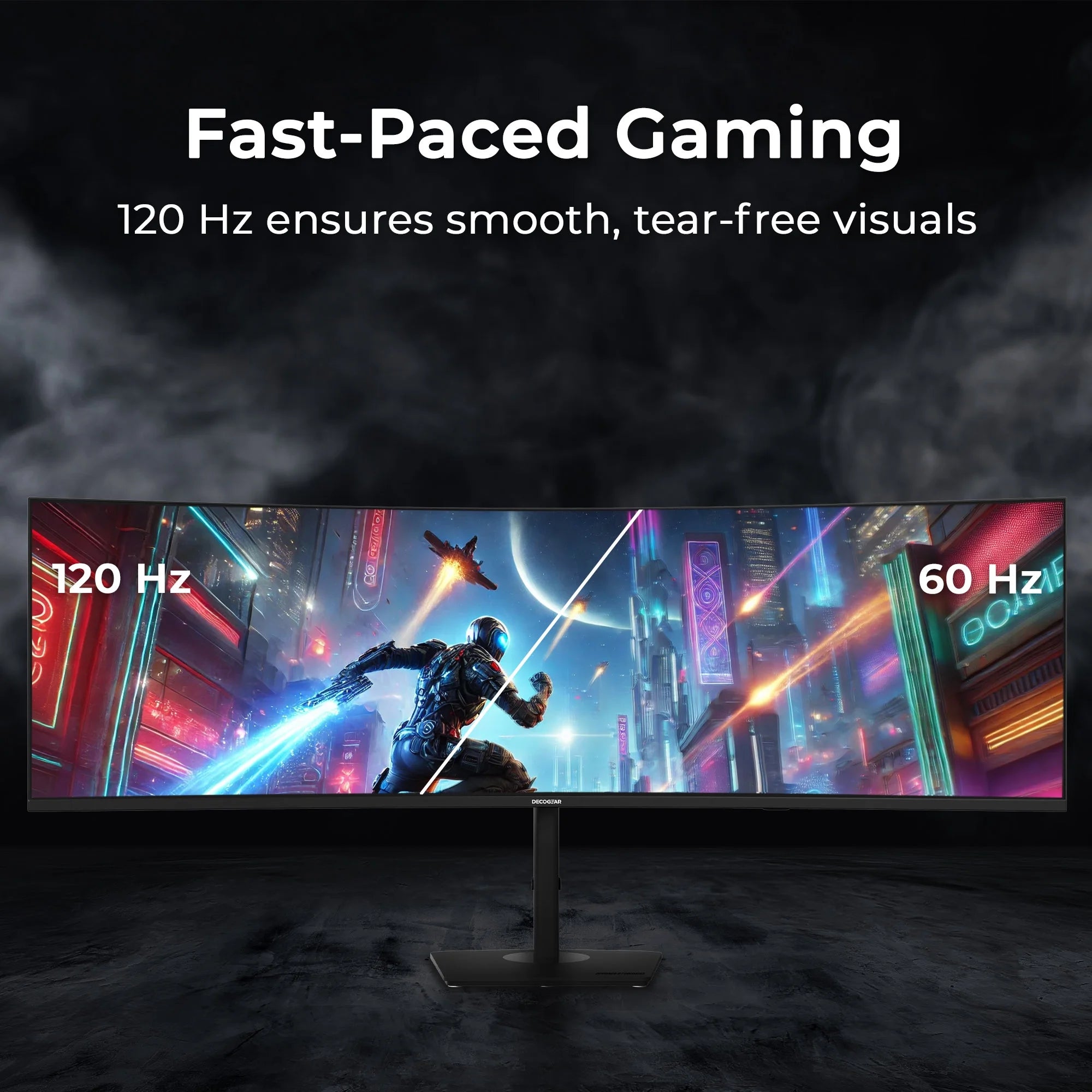 49" 5K Curved Gaming Monitor, 120 Hz, Adjustable Stand R628