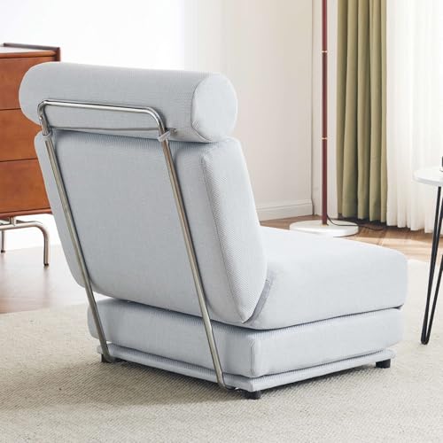 Light Grey-Blue Memory Foam Folding Sofa Bed Z854703