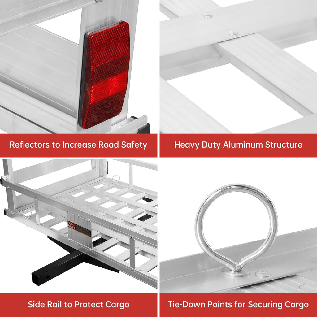 Aluminum Hitch Cargo Carrier, 50" x 29.5", 800Lbs Capacity S7776
