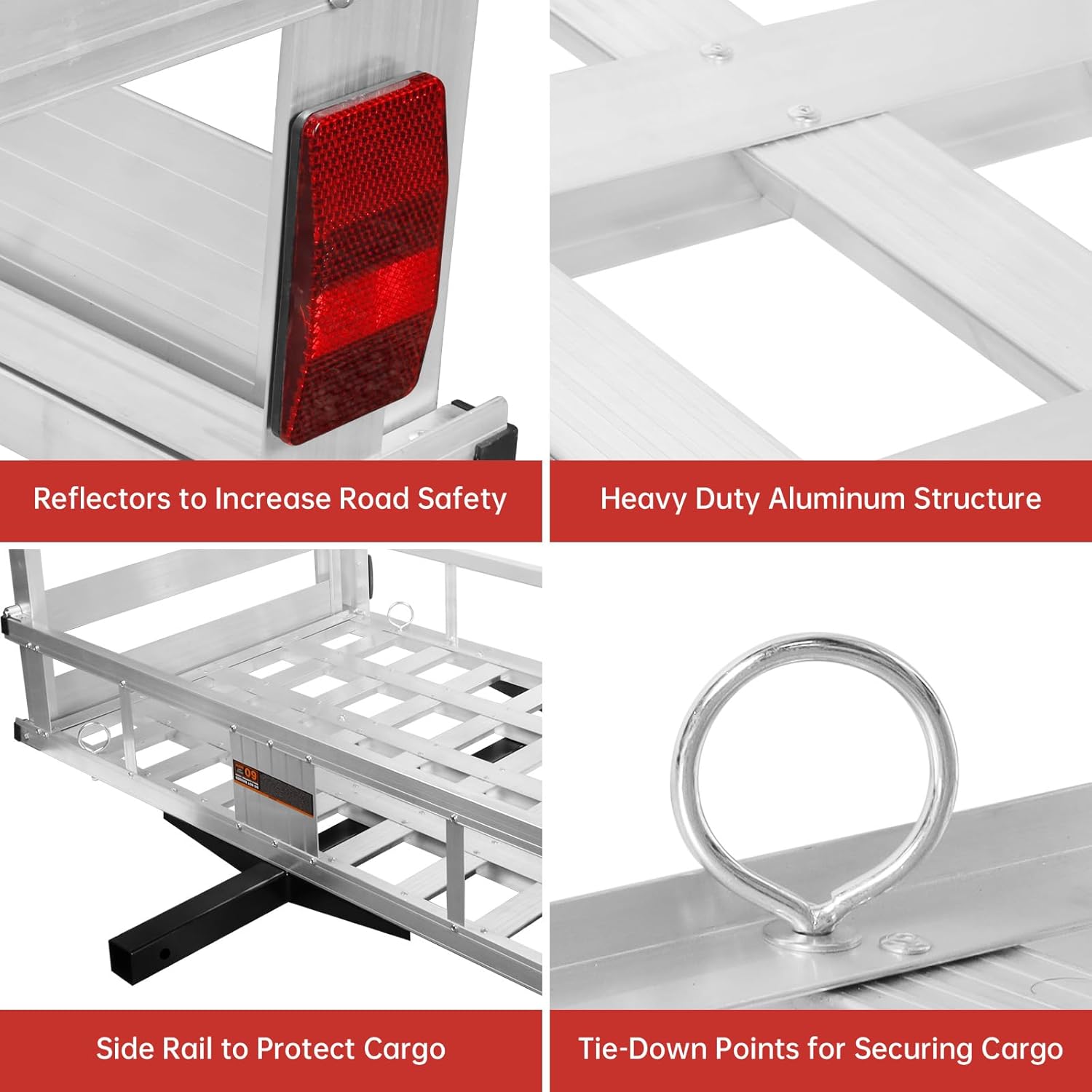Aluminum Hitch Cargo Carrier, 50" x 29.5", 800Lbs Capacity S7776