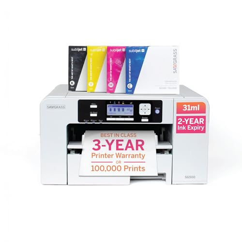 Sublimation Printer Bundle with 31mL Inks & Paper C8737