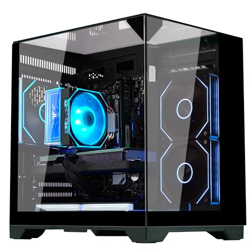 AMD Ryzen 7 5700X 8-Core 3.4 GHz Intel Arc B580 32GB DDR4 RAM 1TB PCIe + 1TB SATA SSD WiFi Bluetooth RGB Fans Windows 11 Pro Black Tower Computer W9173