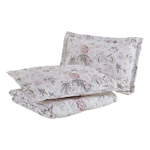 King Reversible Cotton Quilt Set with Shams X5348