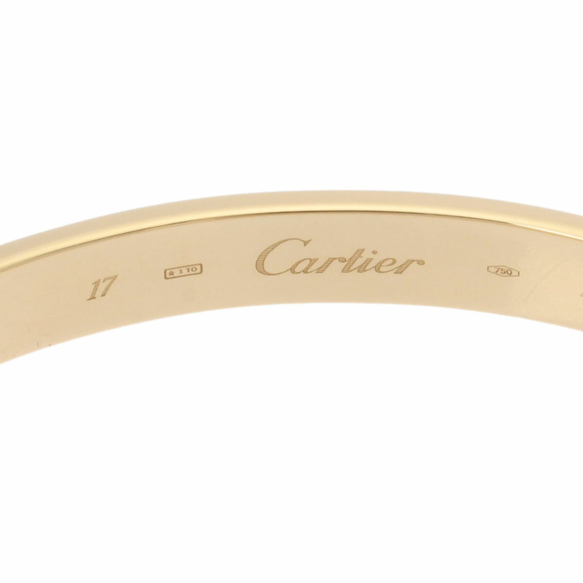 Pre-Owned K18 Yellow Gold Love Bracelet O4246