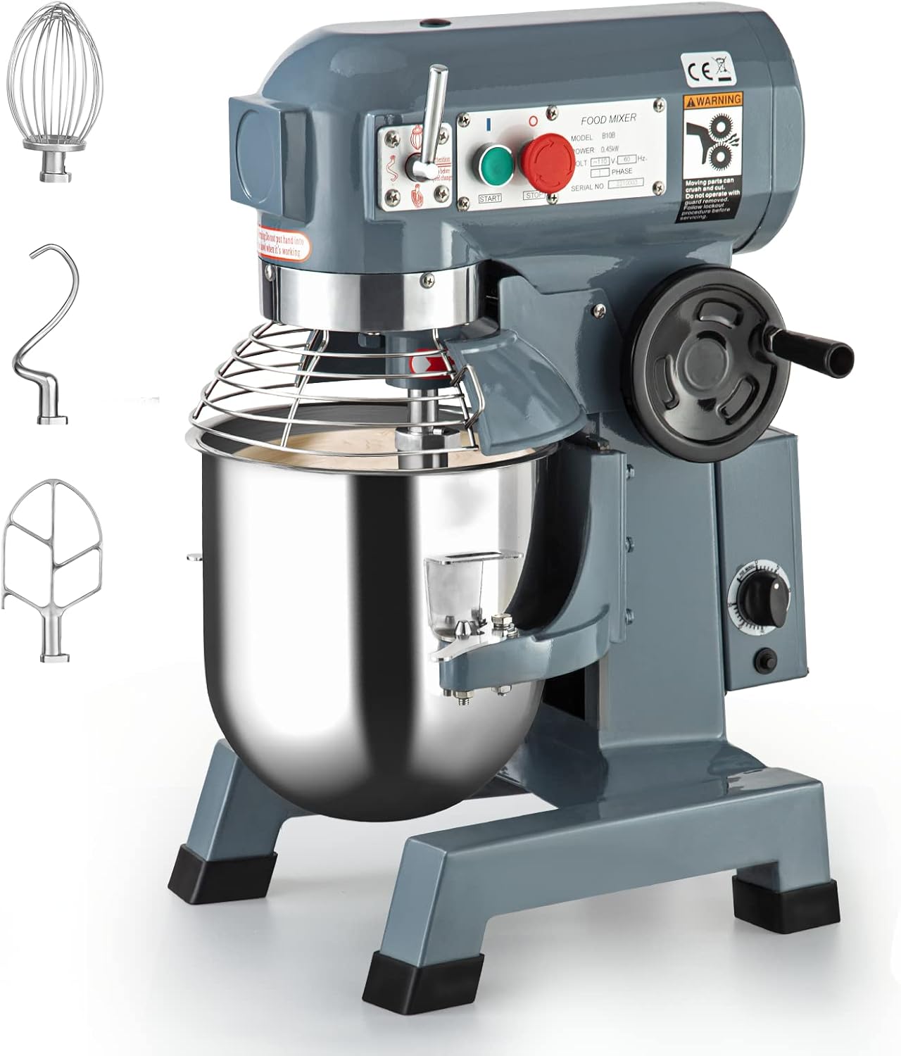 15QT 600W 110V 3 Speeds Adjustable Stand Mixer with Stainless Steel Bowl S7926