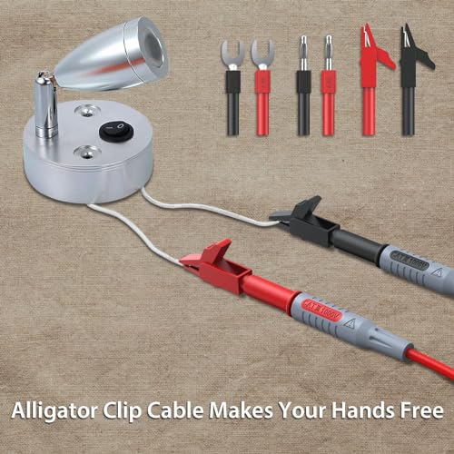 24pcs Electrical Multimeter Test Lead Kit with Alligator Clips, Test Probe, Spring Grabber, Banana Plug M899669