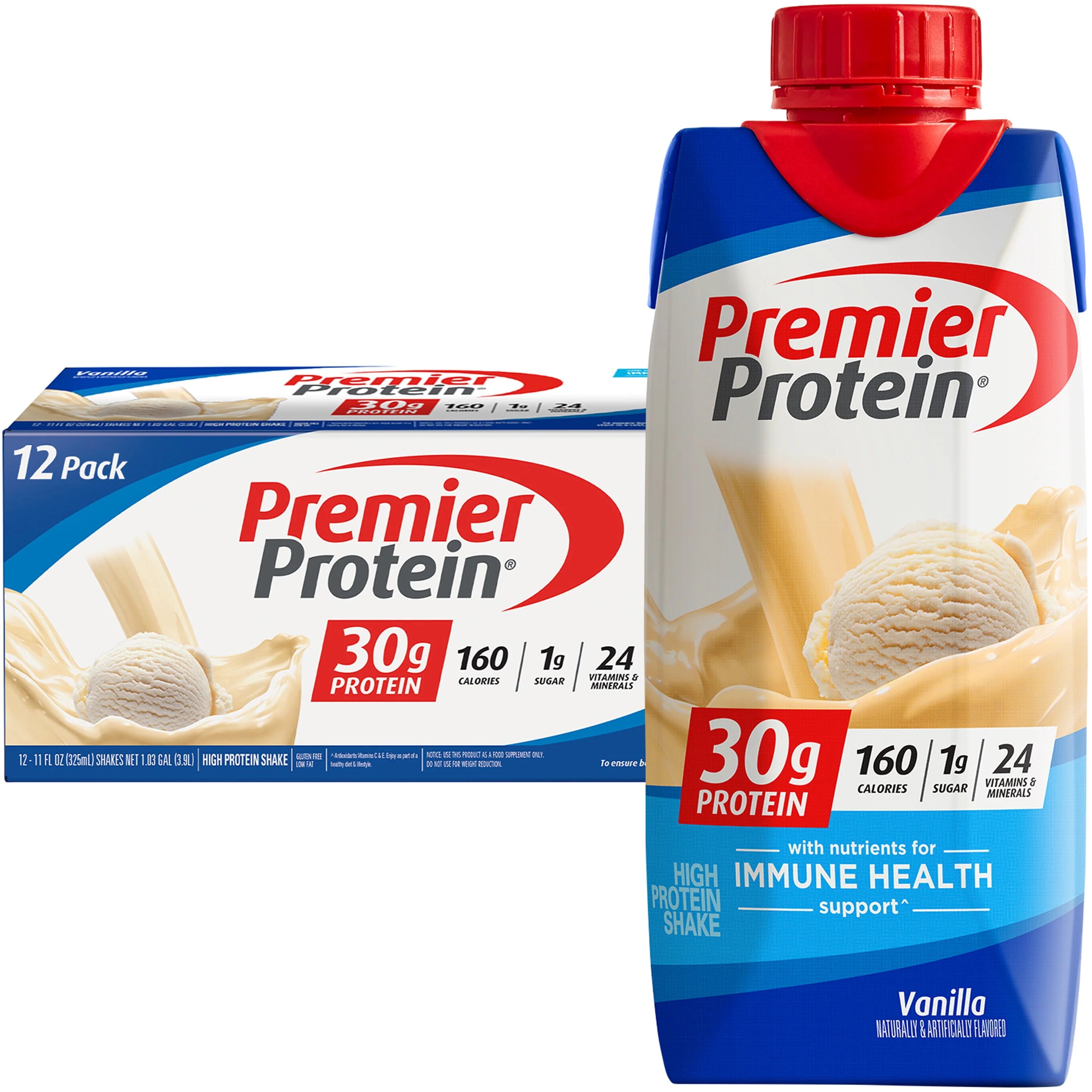 Vanilla Protein Shake, 30g Protein, 11 fl oz, 12 Ct K2667
