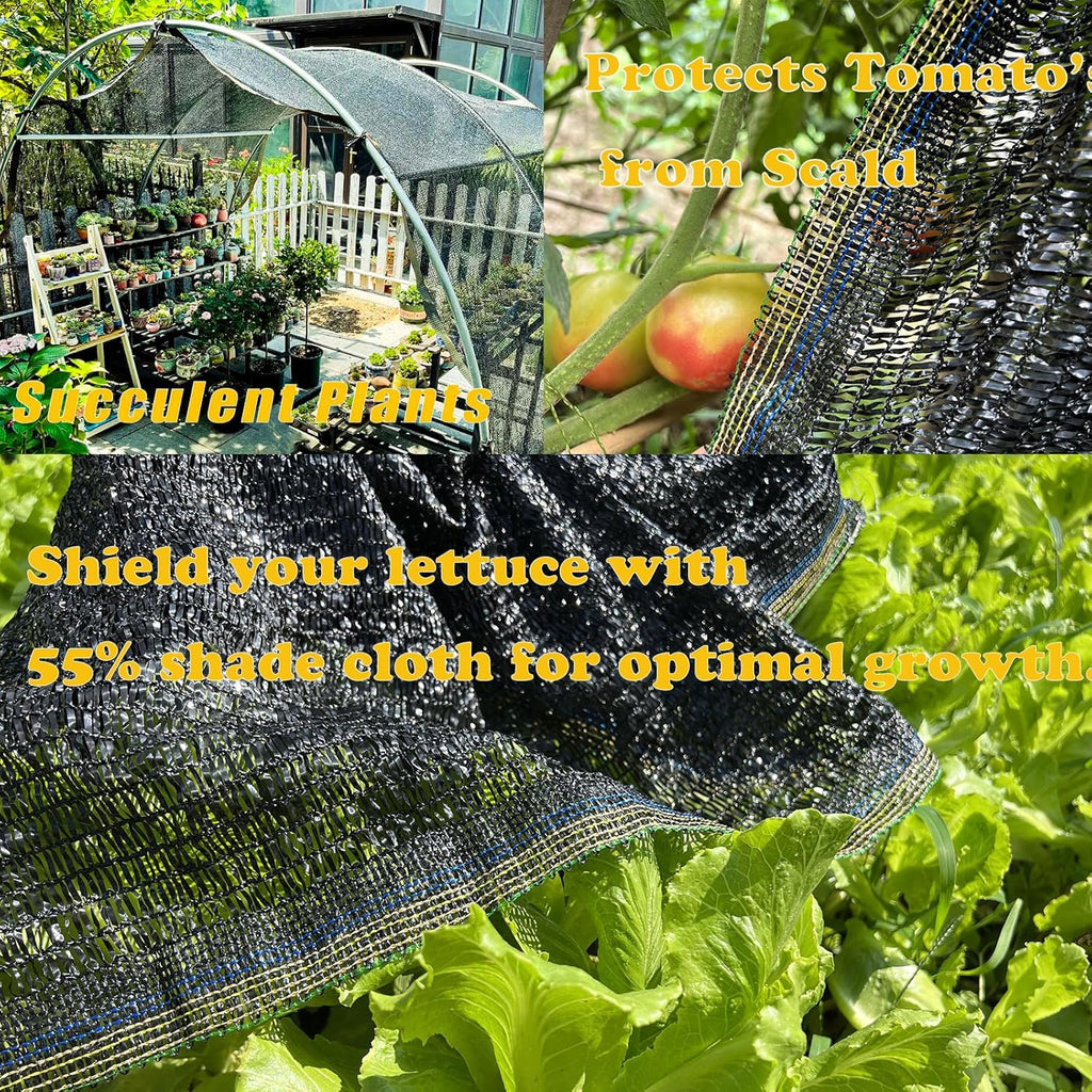 Black 20x30 FT and 6.5x10 FT Shade Cloth O940