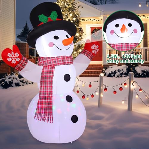 8 FT Inflatable Snowman with Built-in LEDs J509051