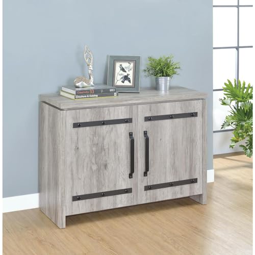 Grey Driftwood 2-door Accent Cabinet X5899