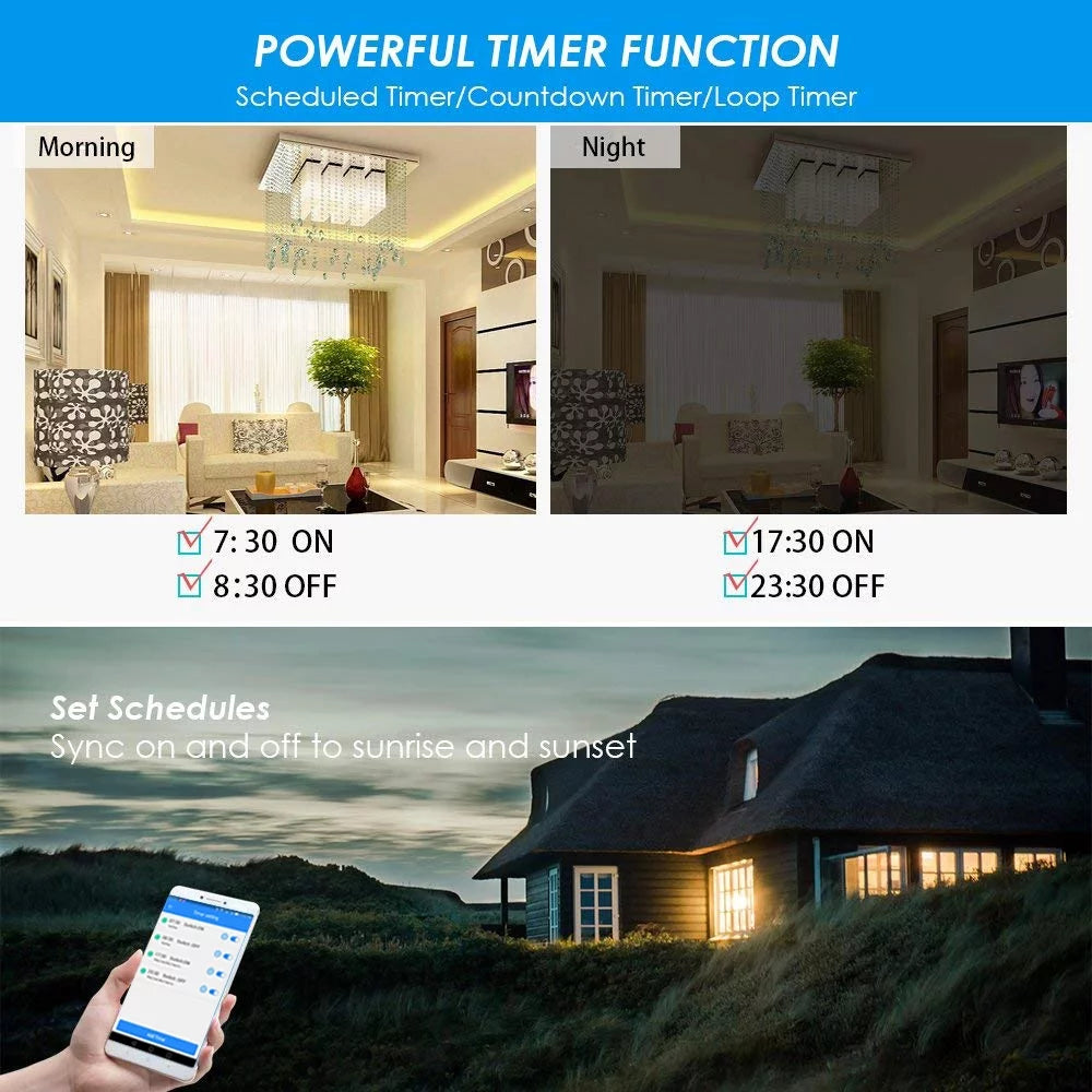 Smart Light Switch WiFi Wall Wireless 2x 1-gang Switch G73266