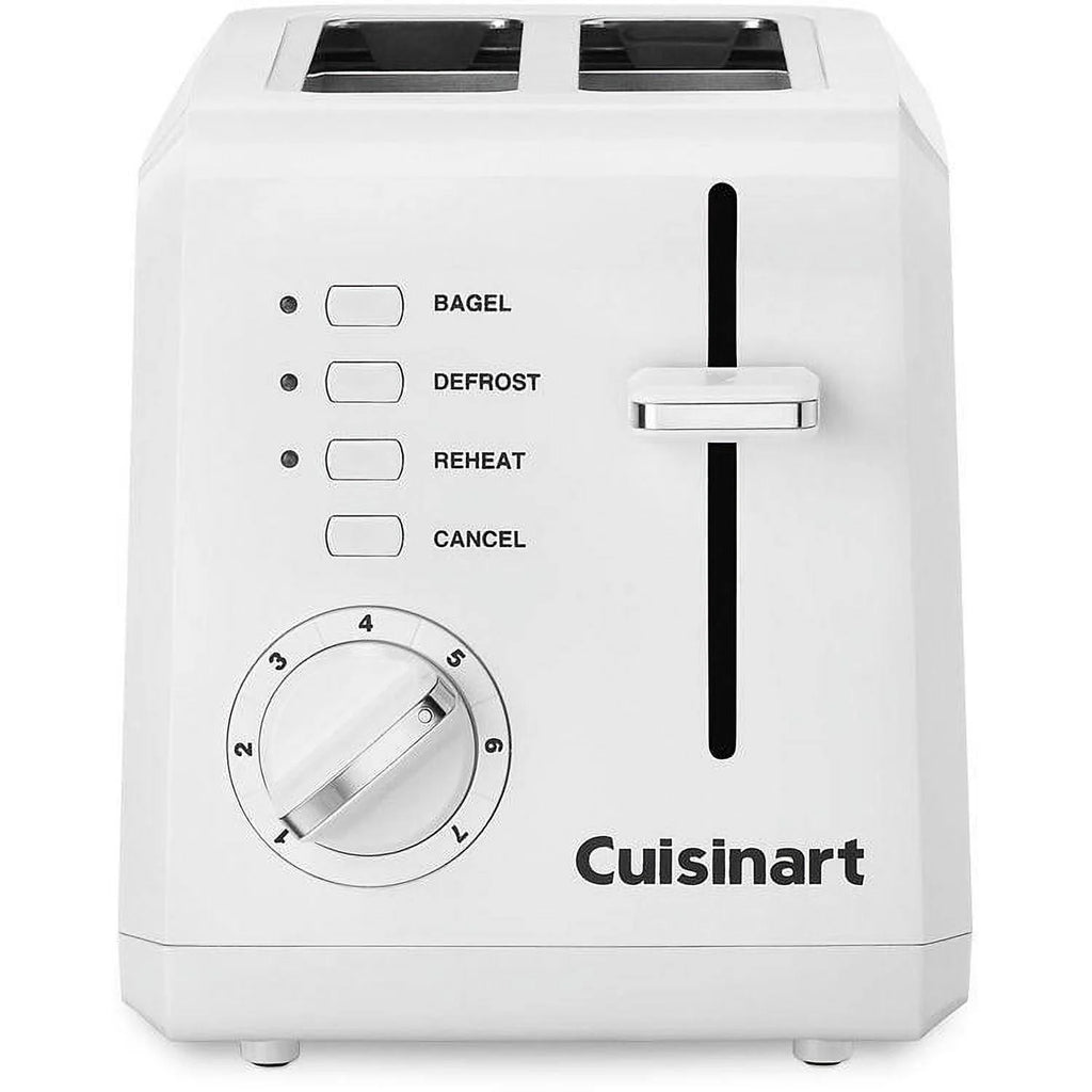 White 2-Slice Compact Plastic Toaster A15806