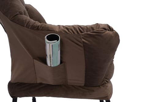 Blue Upholstered Lounge Chair with Ottoman G2405