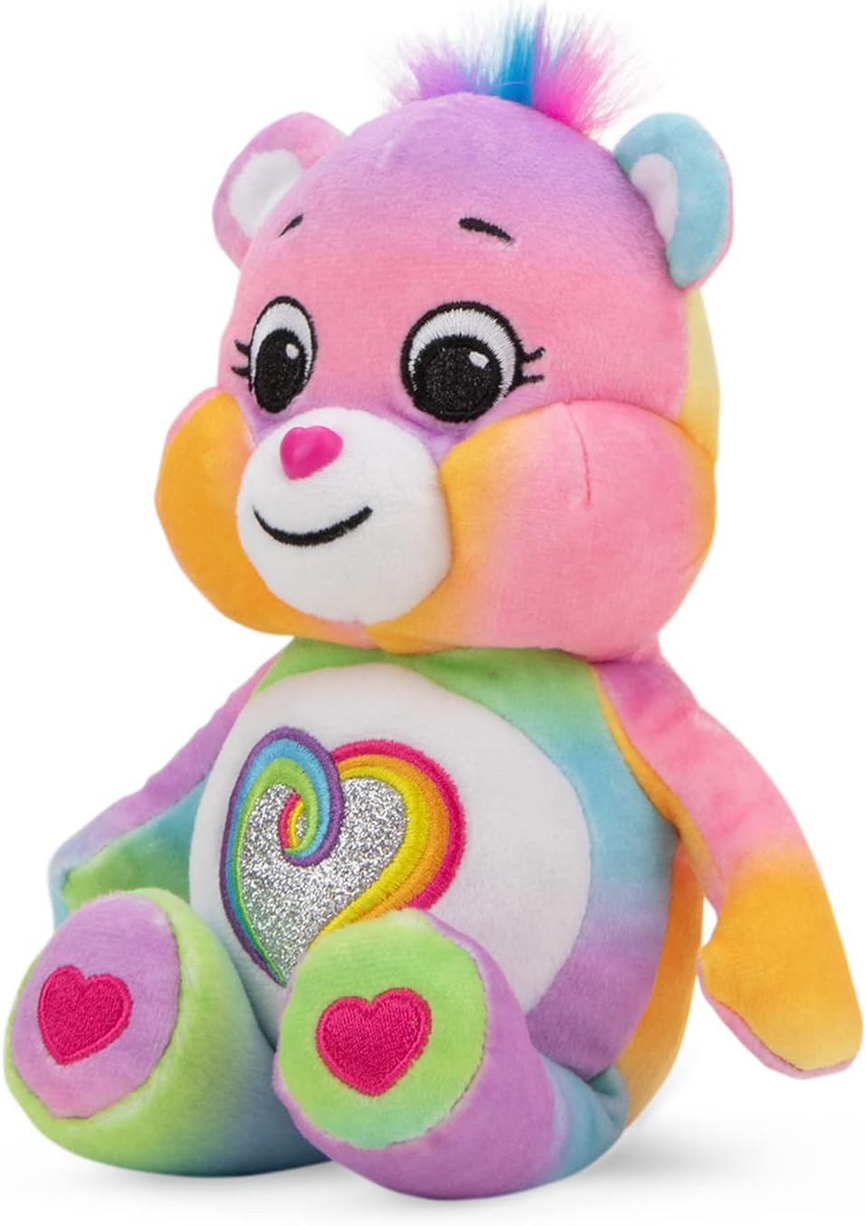 9" Tie Dye Glitter Plush Stuffed Animal S67434