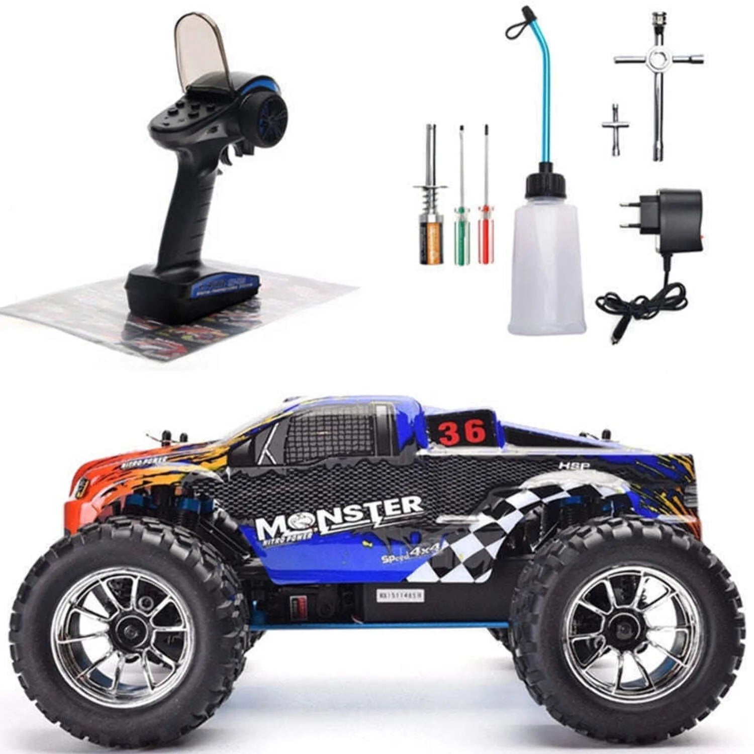 Nitro Gas Power 4wd Remote Control Monster Truck Y487678