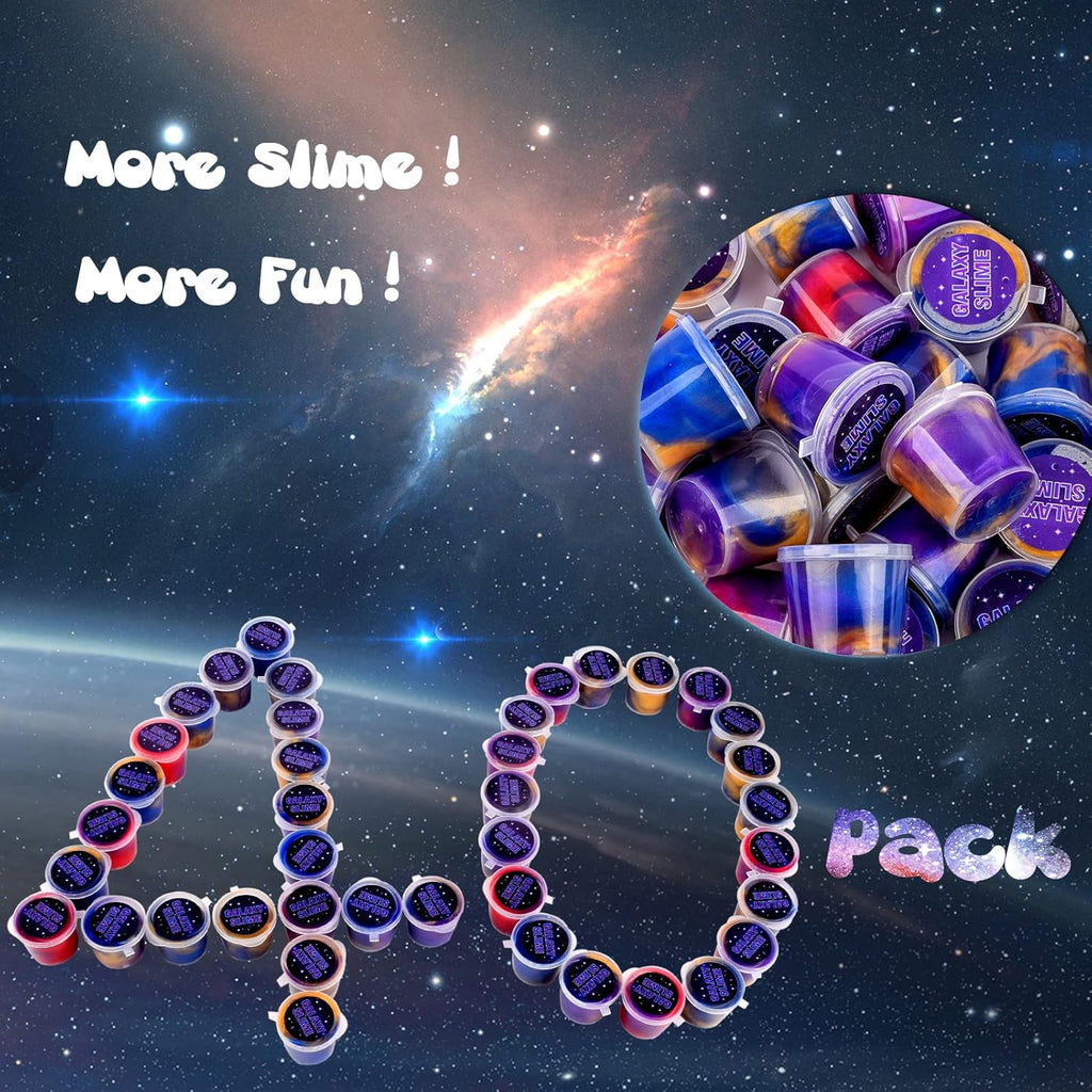 40 Pack Mini Slime Kit, Soft Stretchy Non-Sticky Colorful Slime Toy Q793