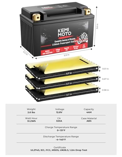 Lithium Motorcycle Battery 12v 6Ah LiFePO4 G222826