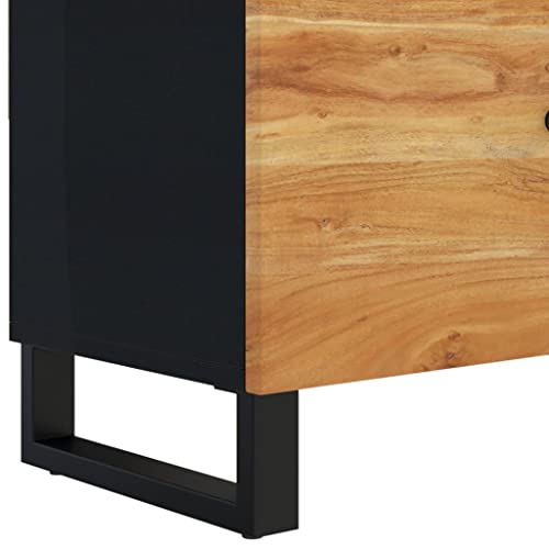 Solid Wood Acacia TV Stand with 4 Compartments E477