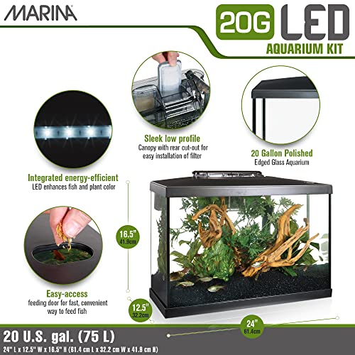 5 Gallon LED Aquarium Kit J976521
