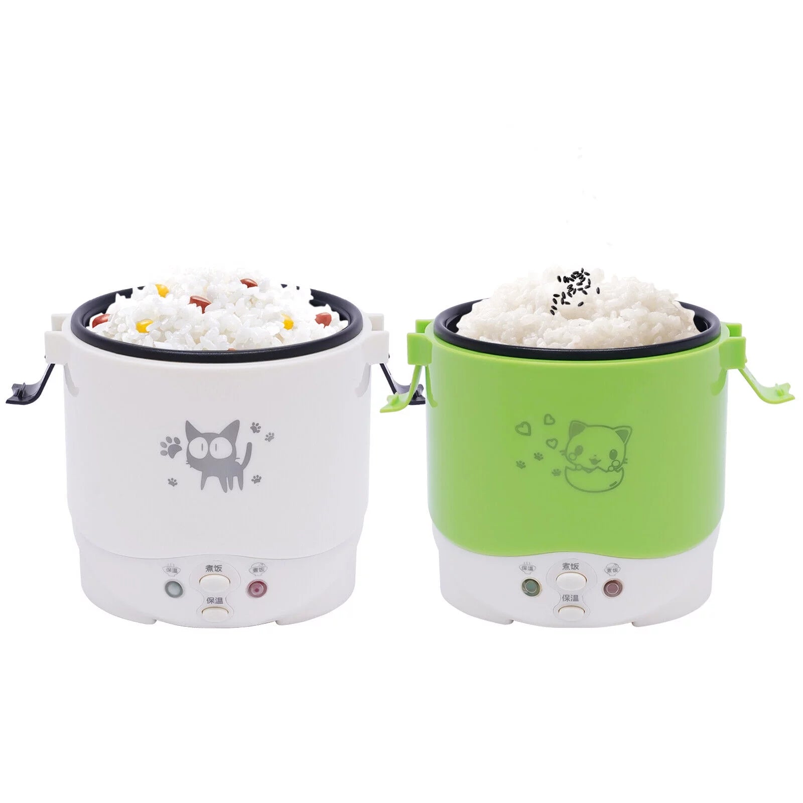 White/Green 12V Electric Rice Cooker Y920