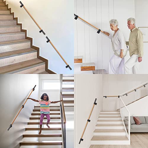 6ft Industrial Wall Handrail with Wall Mount Support N98170