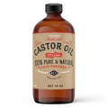 100% Pure Cold Pressed Castor Oil in Glass Bottle P52900
