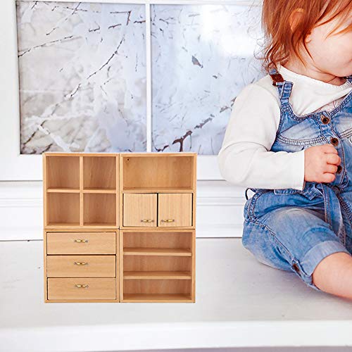 White 1:12 Mini Wood Cabinet Dollhouse Furniture P7091