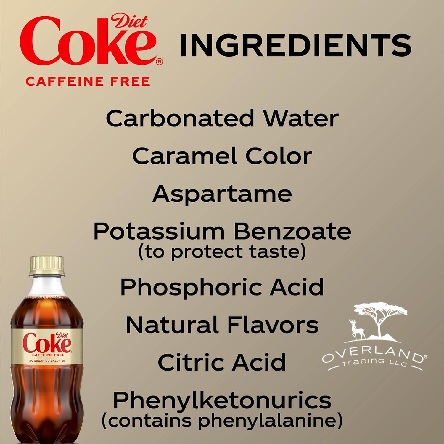 Caffeine Free Soda Soft Drink, 12 fl oz, 12 Pack S89652