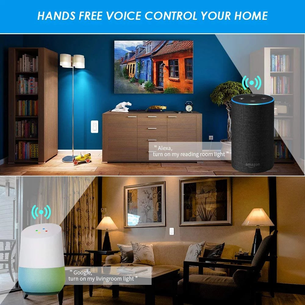 Smart Light Switch WiFi Wall Wireless 2x 1-gang Switch G73266