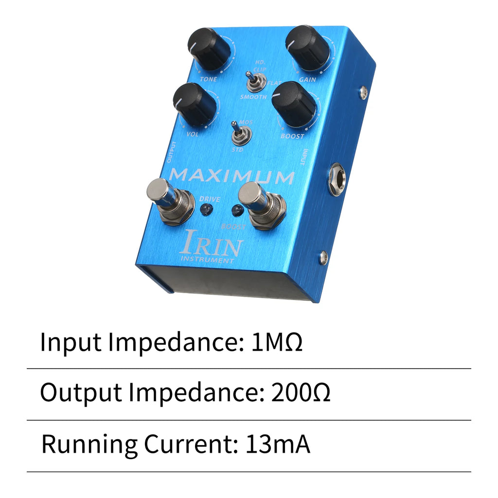 Overdrive Guitar Effect Pedal with Toggle Mode Switch I135