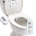 Black Non-Electric Mechanical Bidet Toilet Seat Attachment with Dual Nozzle J925923