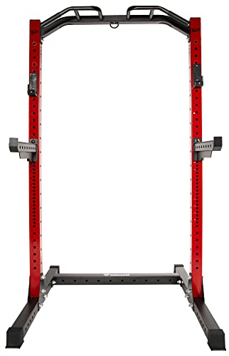 1,000 Pound Capacity Power Rack Squat Stand with J-Hooks and Safety Spotter Arms X327842