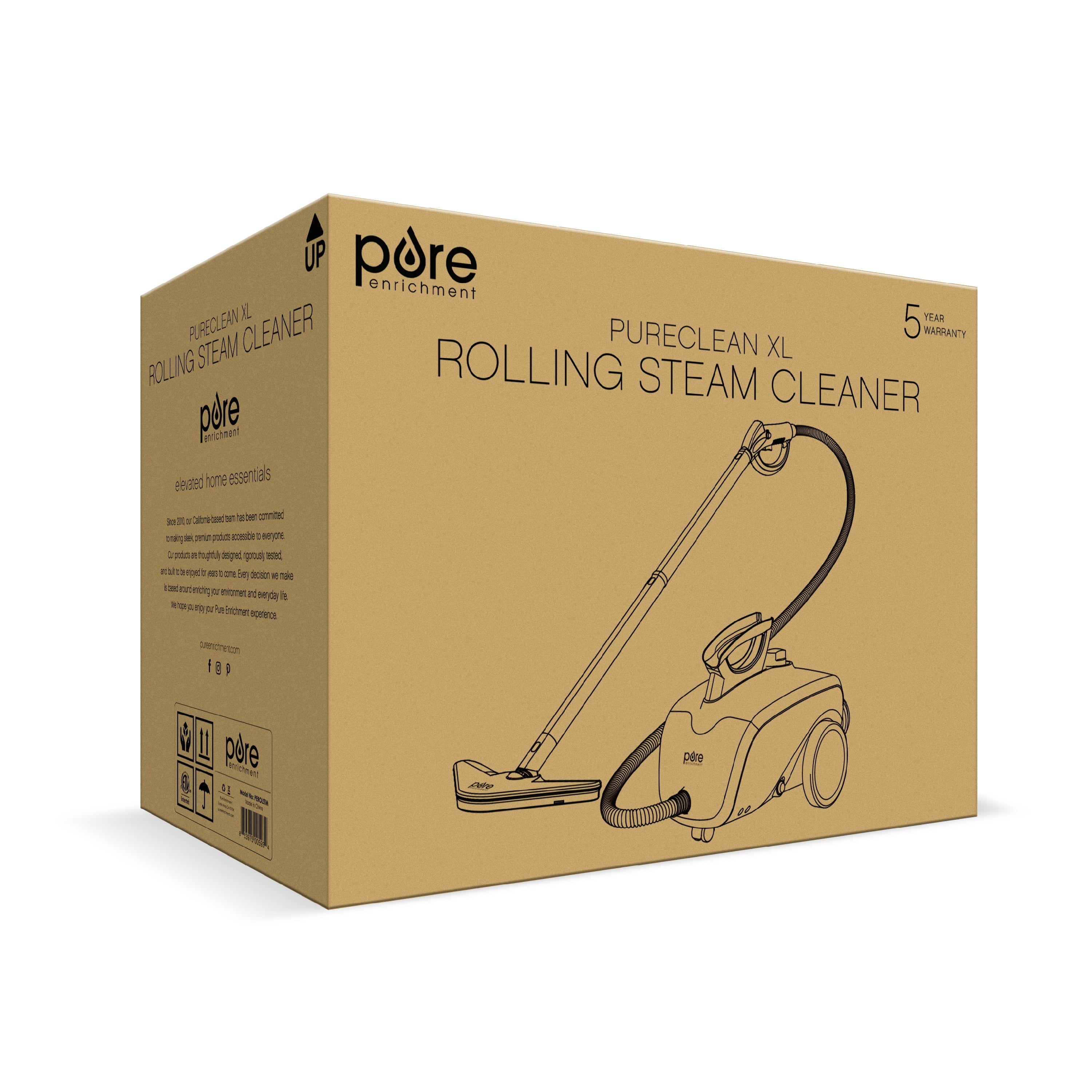 Rolling Steam Cleaner with 18 Accessories A889277
