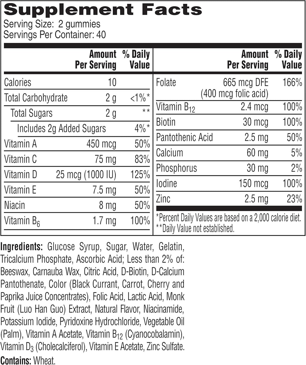 80 count Women’s Multivitamin Gummies D177264