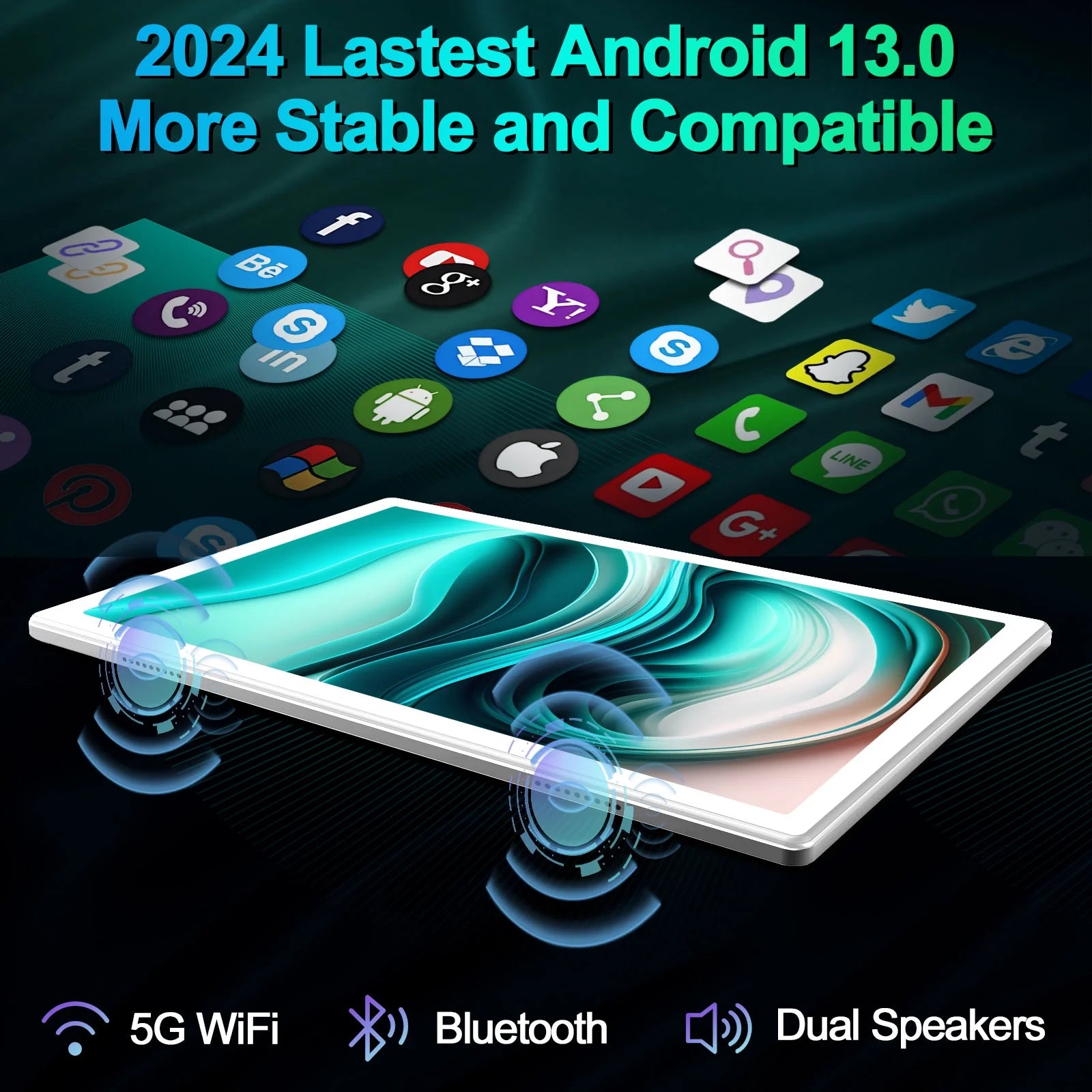 10 Inch Android 13.0 Tablet, 128GB ROM+16GB RAM, Octa-Core, FHD Display I5833