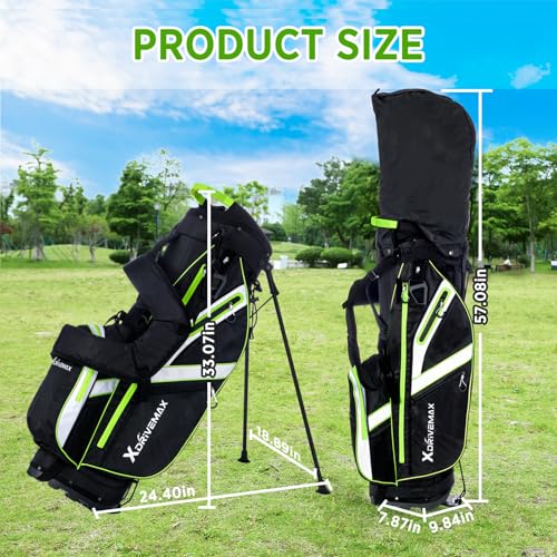 15 Way Lightweight Golf Stand Bag with Rain Cover Q77115