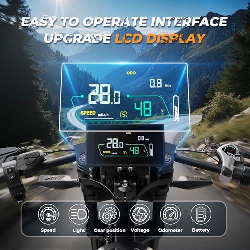 Electric Bike 48V 31.5Ah Battery 20" Fat Tires 7-Speed O540