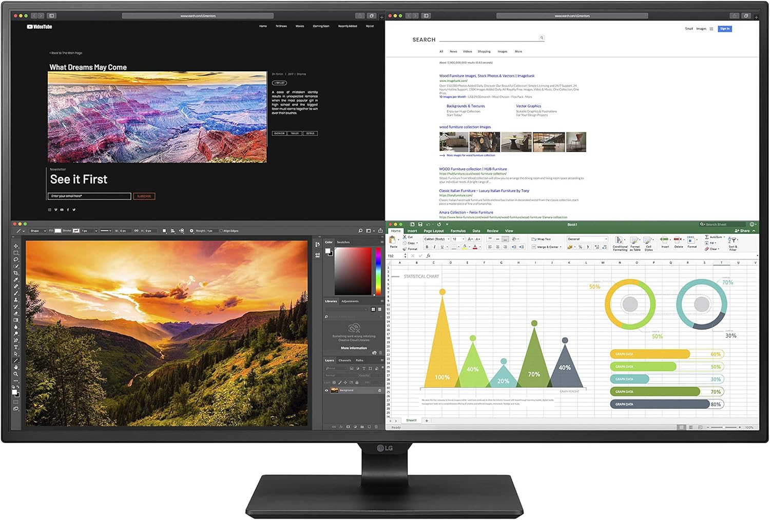43 Inch UHD IPS Display with USB Type-C and HDR10 R1318