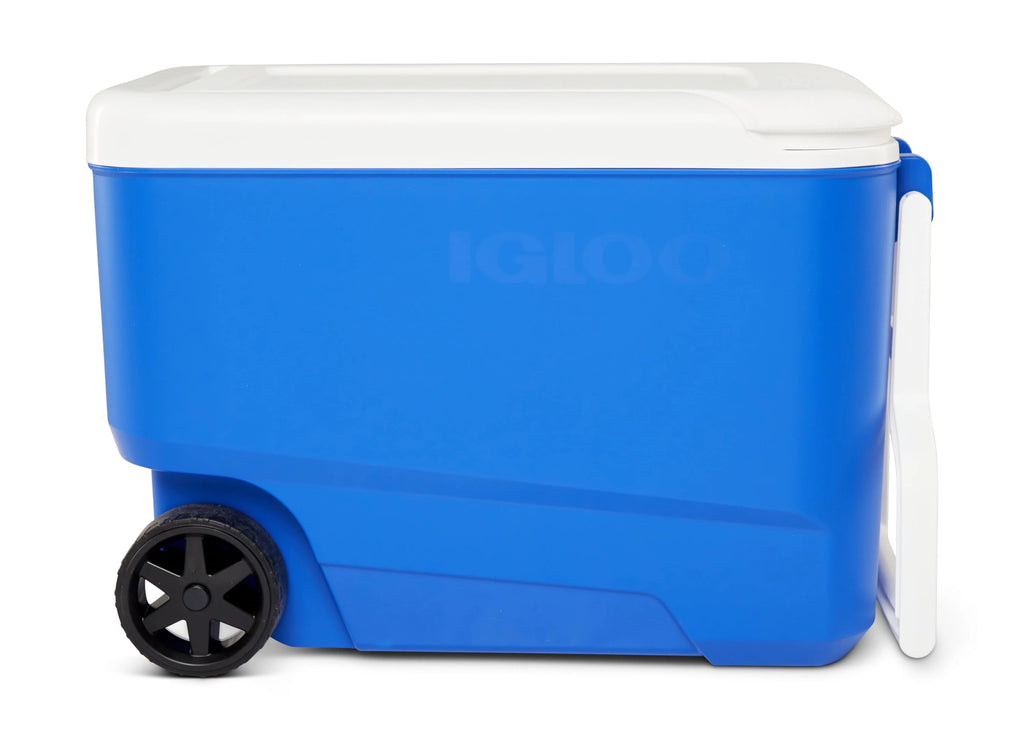 Blue 38 QT Hard-Sided Ice Chest Cooler with Wheels Z1489