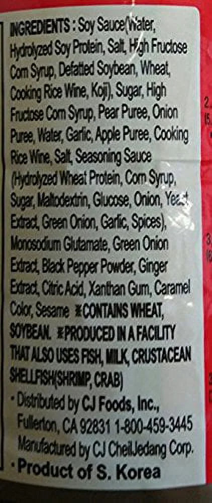 2 Packs Korean BBQ Sauce, 29.63-Ounce Bottle O46634