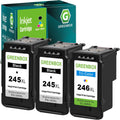 Remanufactured Ink Cartridges 245 and 246 Replacement for Canon PG-245XL CL-246XL PG-243 CL-244 for Canon PIXMA MX492 MX490 MG2920 MG2922 MG2420 IP2820 Printer (2 Black 1 Tri-Color) N61283