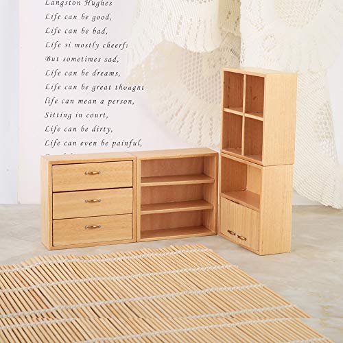 White 1:12 Mini Wood Cabinet Dollhouse Furniture P7091