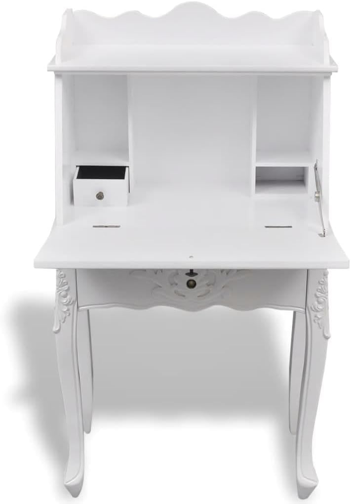 White Antique Secretary Desk Q787461
