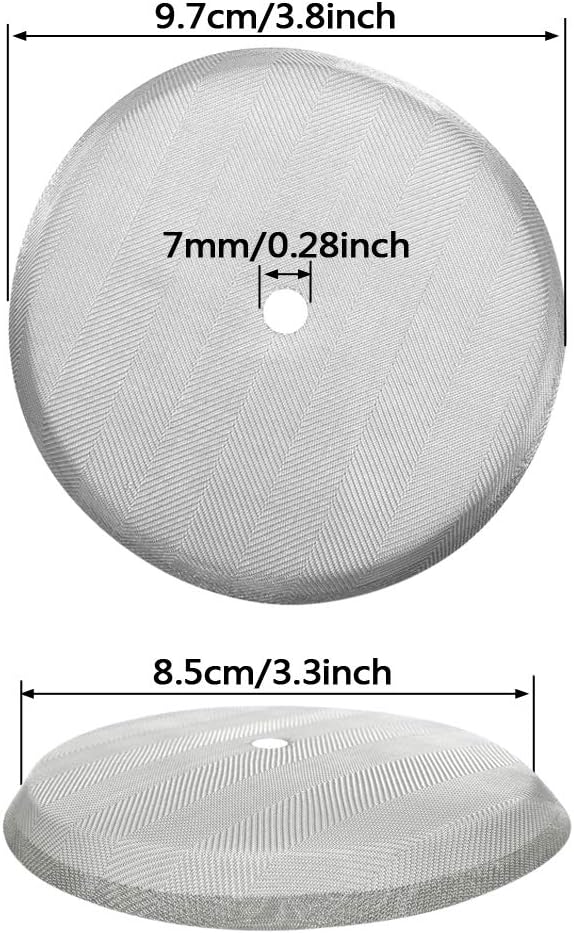 6 Pack Stainless Steel Mesh Replacement Filter Screen for French Press Coffee Makers X170424